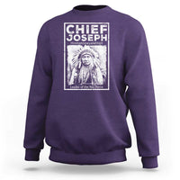 Native American Chief Joseph Sweatshirt Leader Of The Nez Perce Indian History - Wonder Print Shop