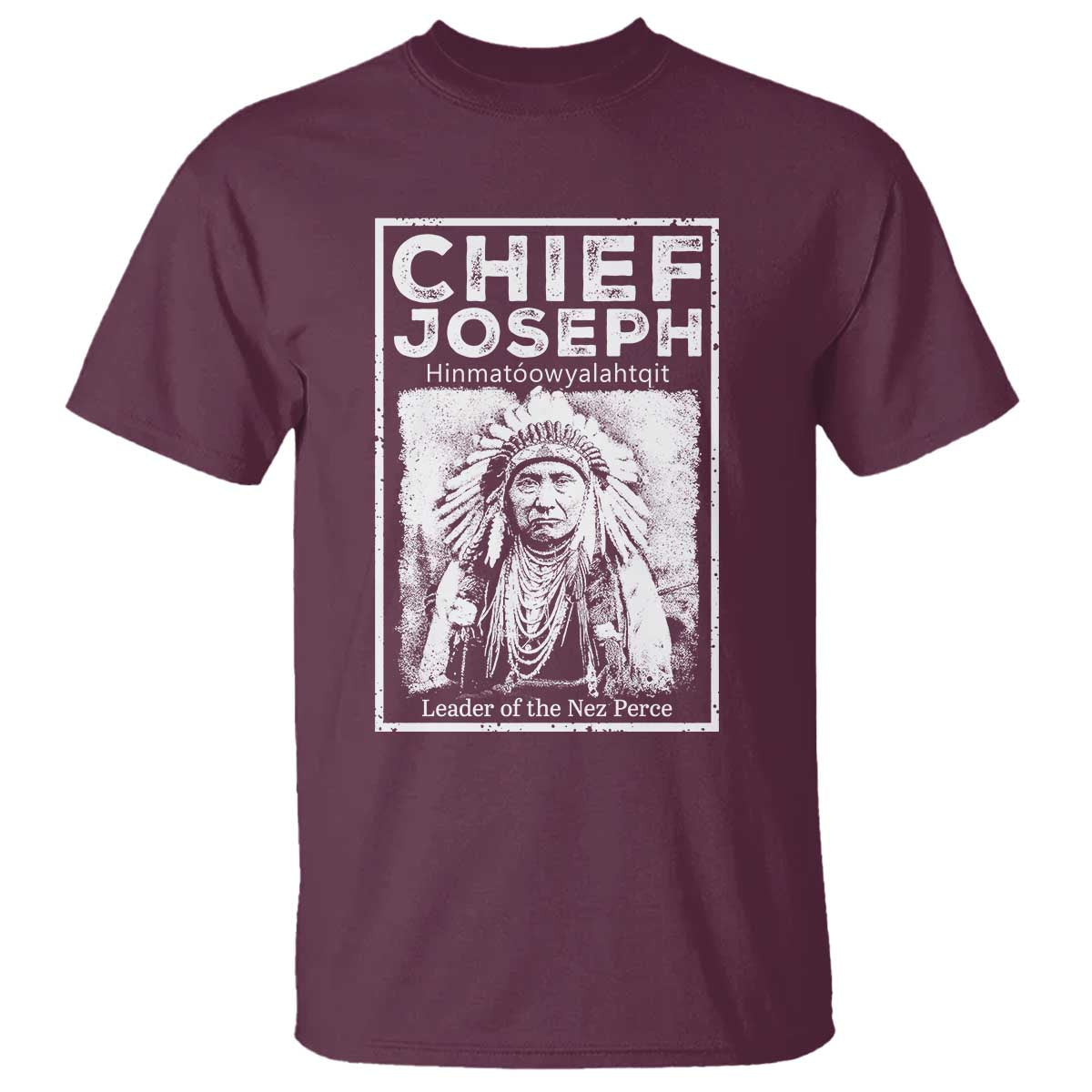 Native American Chief Joseph T Shirt Leader Of The Nez Perce Indian History - Wonder Print Shop