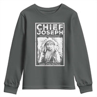 Native American Chief Joseph Youth Sweatshirt Leader Of The Nez Perce Indian History - Wonder Print Shop