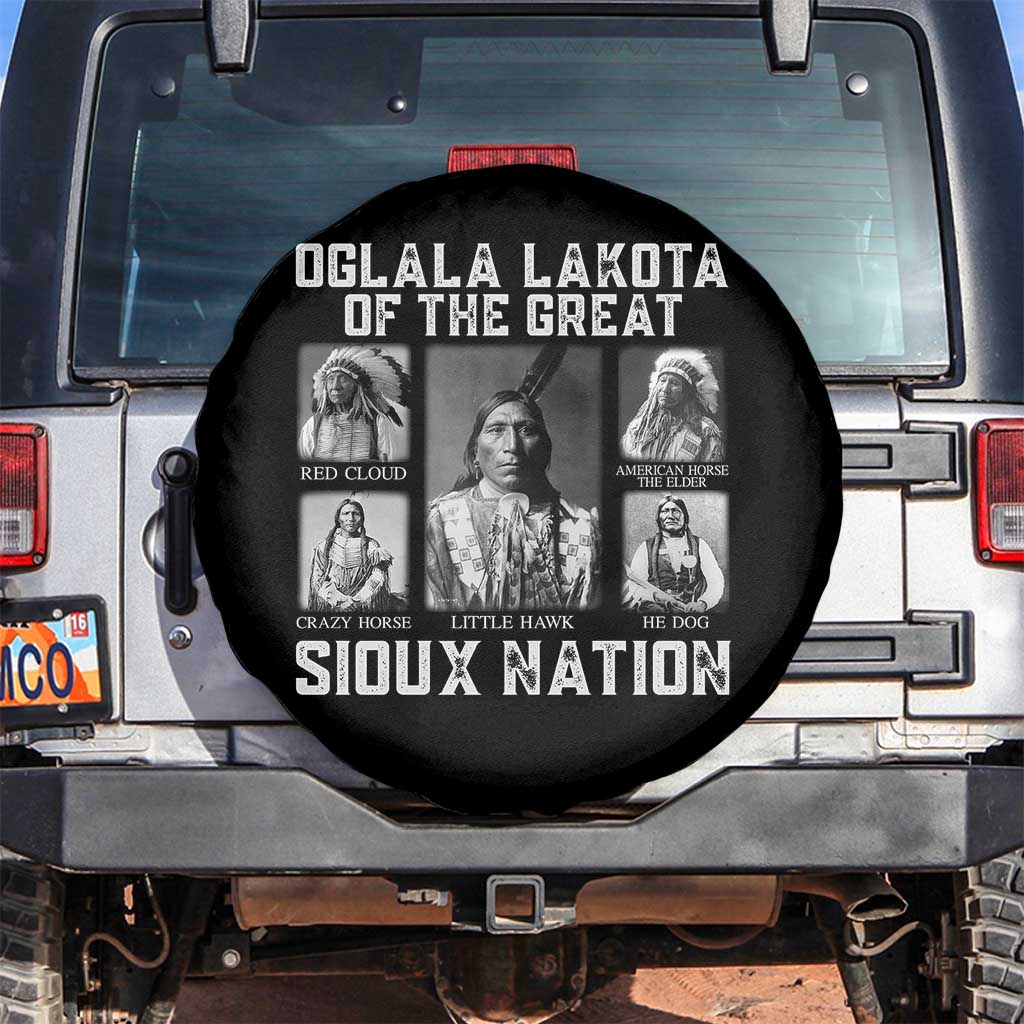 Oglala Lakota Of The Great Sioux Nation Spare Tire Cover Native American Chiefs - Wonder Print Shop