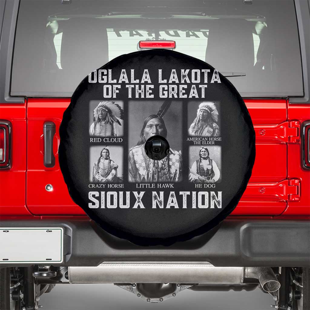 Oglala Lakota Of The Great Sioux Nation Spare Tire Cover Native American Chiefs - Wonder Print Shop