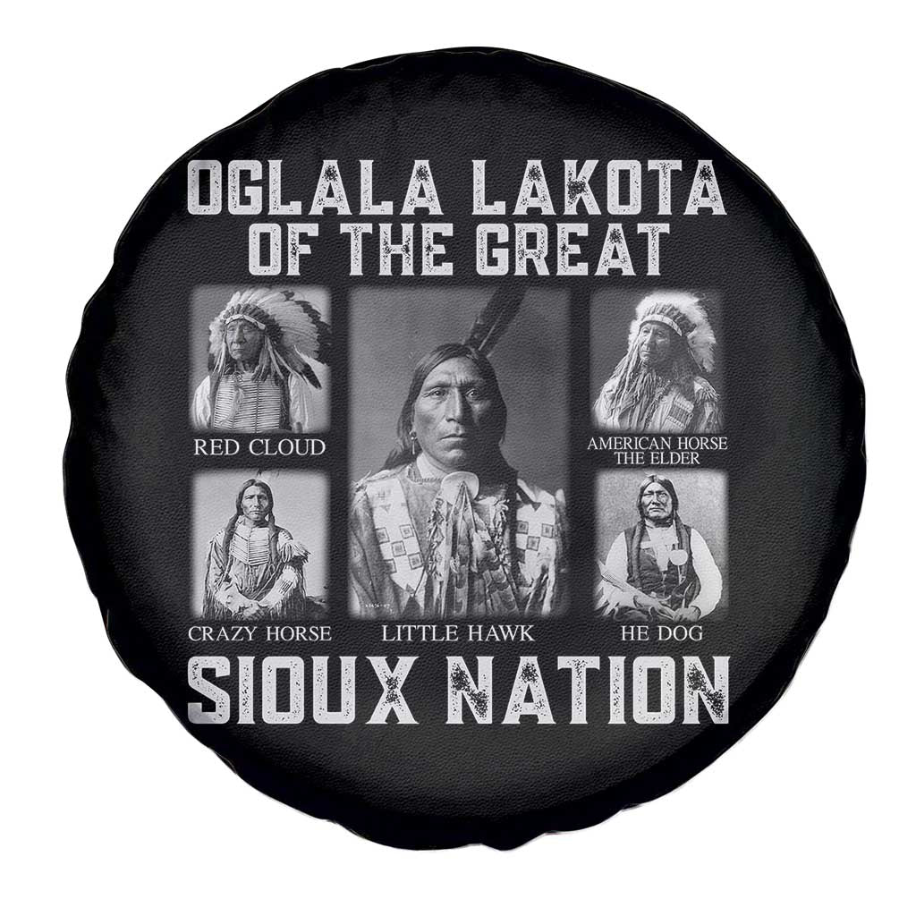 Oglala Lakota Of The Great Sioux Nation Spare Tire Cover Native American Chiefs - Wonder Print Shop