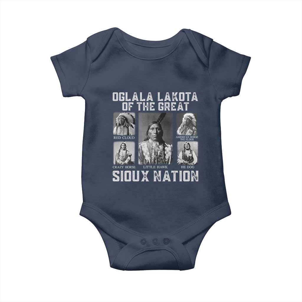 Oglala Lakota Of The Great Sioux Nation Baby Onesie Native American Chiefs - Wonder Print Shop