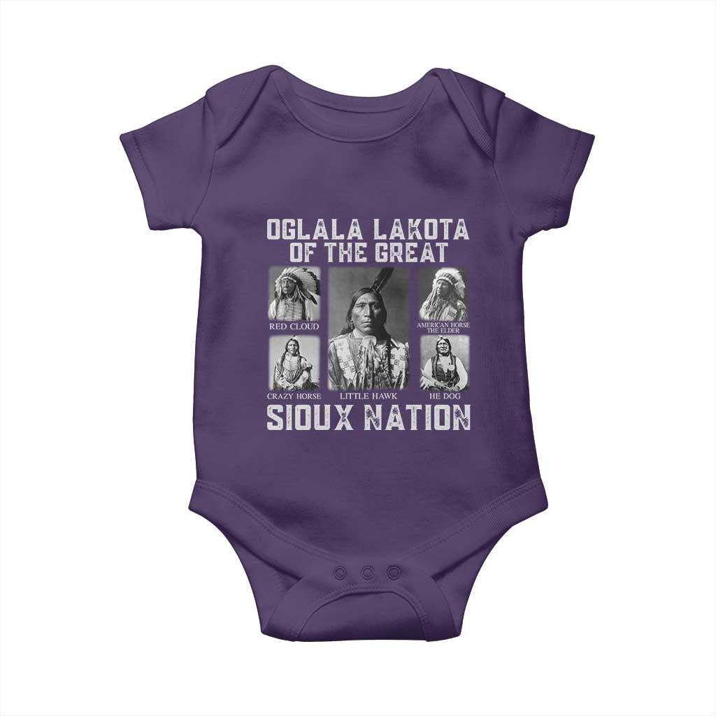 Oglala Lakota Of The Great Sioux Nation Baby Onesie Native American Chiefs - Wonder Print Shop