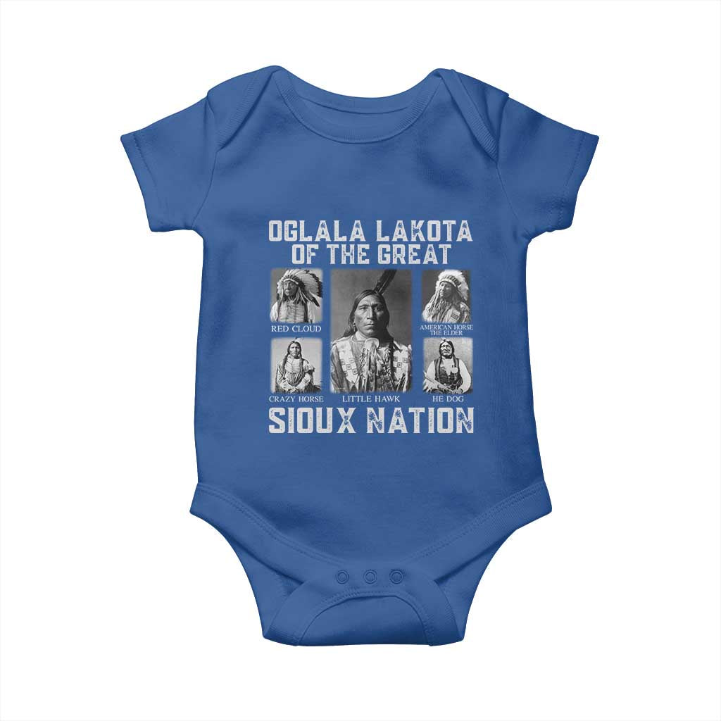 Oglala Lakota Of The Great Sioux Nation Baby Onesie Native American Chiefs - Wonder Print Shop