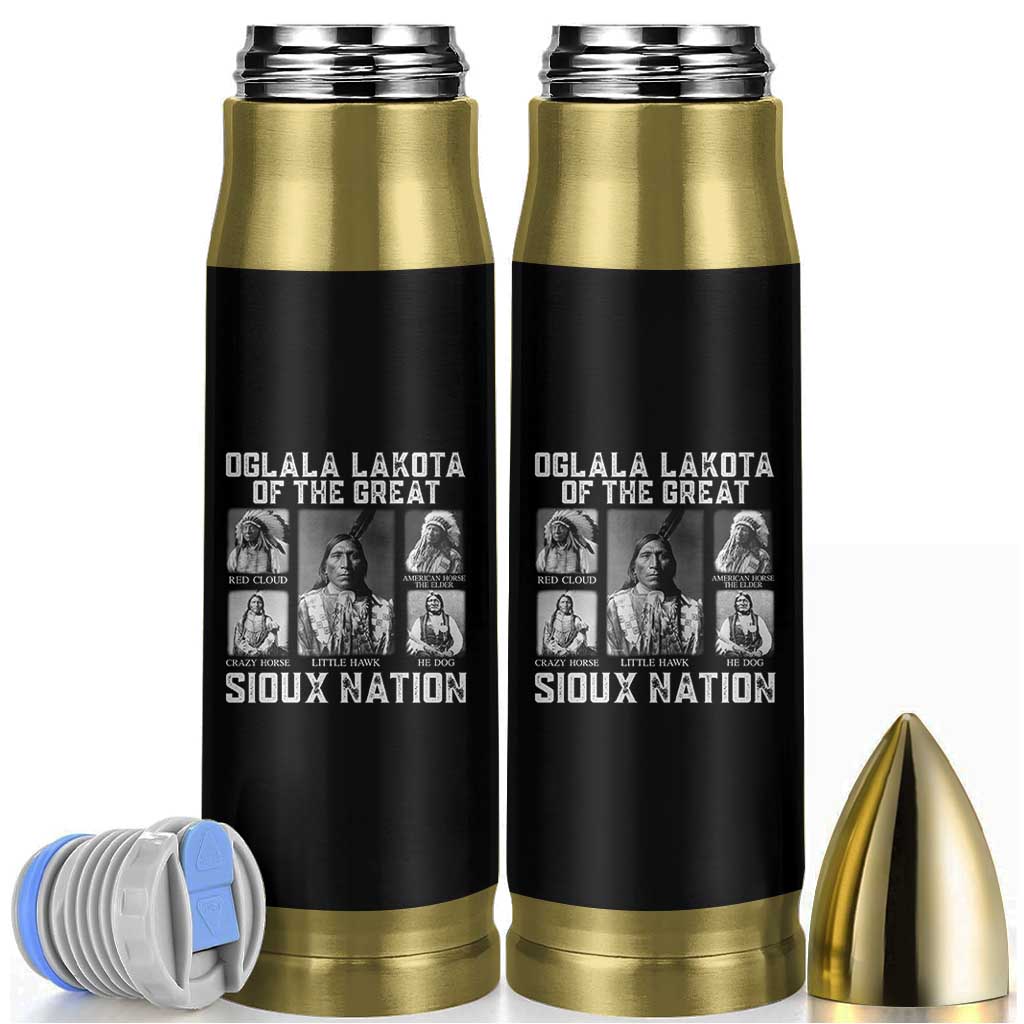 Oglala Lakota Of The Great Sioux Nation Bullet Tumbler Native American Chiefs - Wonder Print Shop