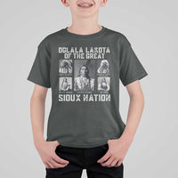 Oglala Lakota Of The Great Sioux Nation T Shirt For Kid Native American Chiefs - Wonder Print Shop