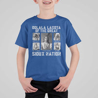 Oglala Lakota Of The Great Sioux Nation T Shirt For Kid Native American Chiefs - Wonder Print Shop