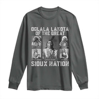 Oglala Lakota Of The Great Sioux Nation Long Sleeve Shirt Native American Chiefs - Wonder Print Shop