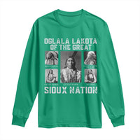 Oglala Lakota Of The Great Sioux Nation Long Sleeve Shirt Native American Chiefs - Wonder Print Shop