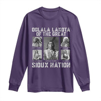 Oglala Lakota Of The Great Sioux Nation Long Sleeve Shirt Native American Chiefs - Wonder Print Shop