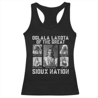 Oglala Lakota Of The Great Sioux Nation Racerback Tank Top Native American Chiefs - Wonder Print Shop