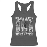 Oglala Lakota Of The Great Sioux Nation Racerback Tank Top Native American Chiefs - Wonder Print Shop