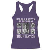 Oglala Lakota Of The Great Sioux Nation Racerback Tank Top Native American Chiefs - Wonder Print Shop