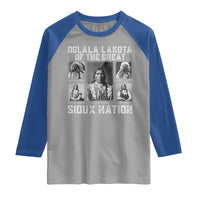 Oglala Lakota Of The Great Sioux Nation Raglan Shirt Native American Chiefs - Wonder Print Shop
