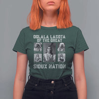Oglala Lakota Of The Great Sioux Nation T Shirt For Women Native American Chiefs - Wonder Print Shop