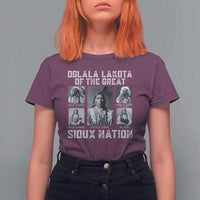 Oglala Lakota Of The Great Sioux Nation T Shirt For Women Native American Chiefs - Wonder Print Shop