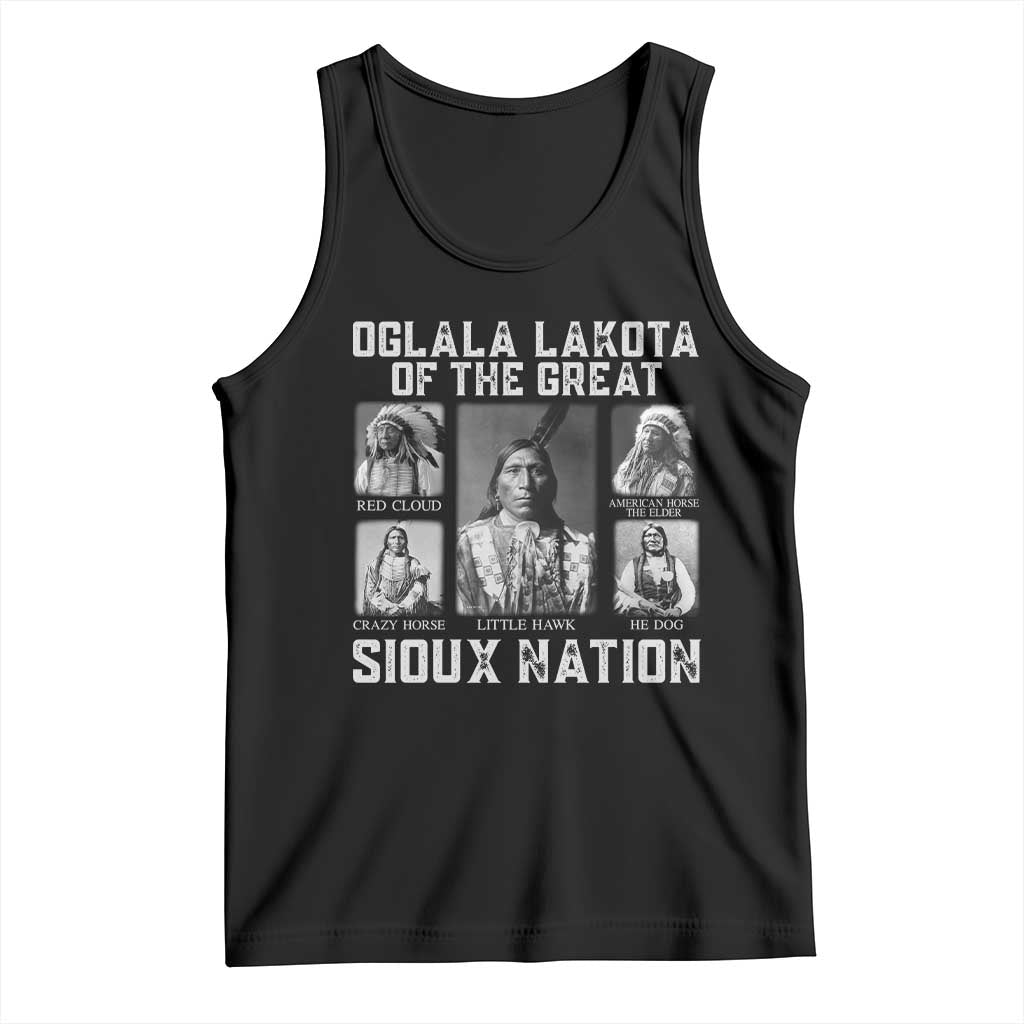 Oglala Lakota Of The Great Sioux Nation Tank Top Native American Chiefs - Wonder Print Shop