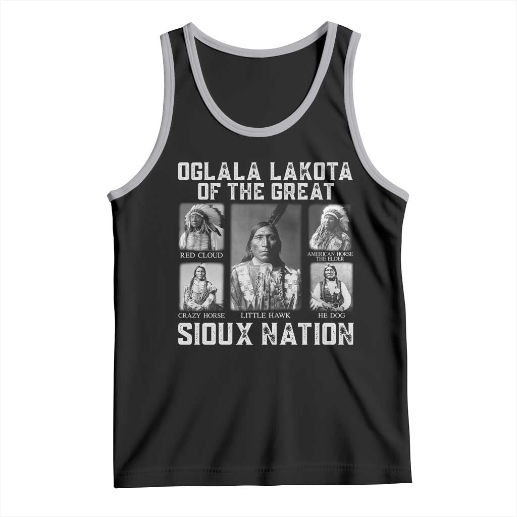 Oglala Lakota Of The Great Sioux Nation Tank Top Native American Chiefs - Wonder Print Shop