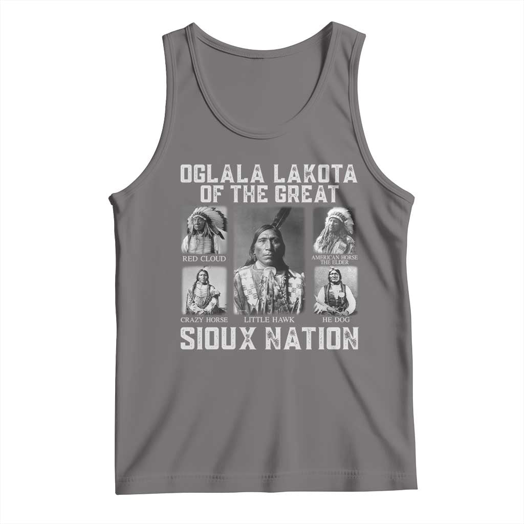 Oglala Lakota Of The Great Sioux Nation Tank Top Native American Chiefs - Wonder Print Shop