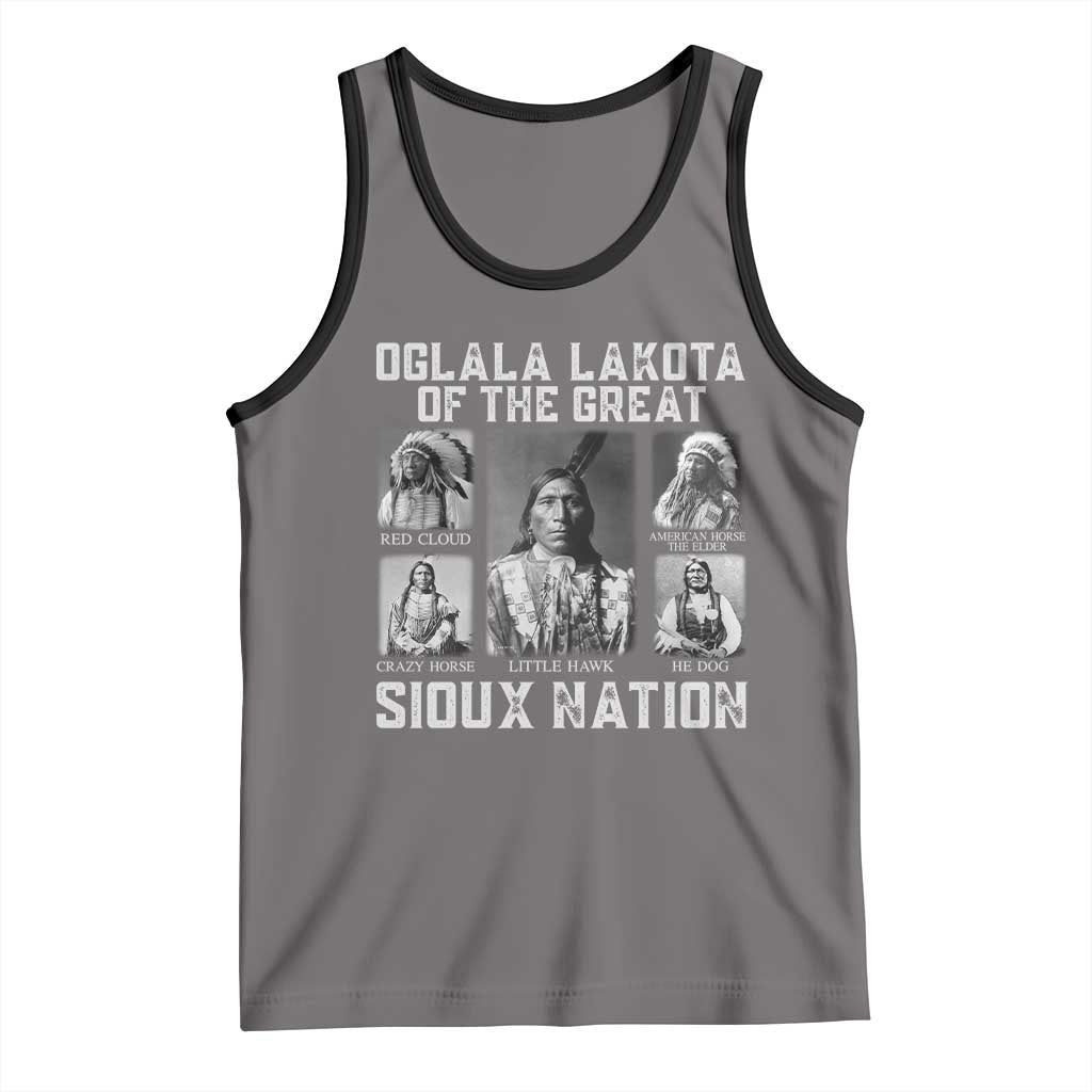 Oglala Lakota Of The Great Sioux Nation Tank Top Native American Chiefs - Wonder Print Shop