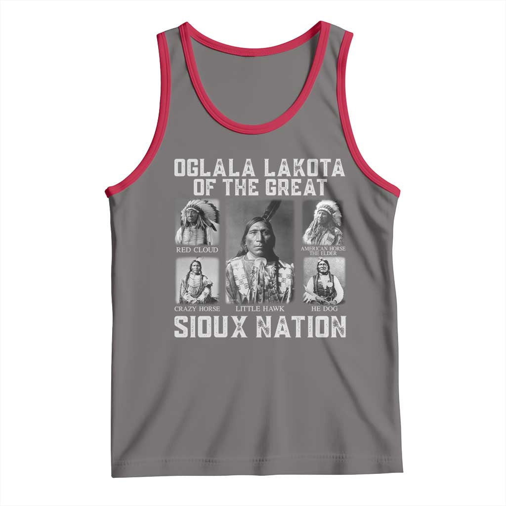 Oglala Lakota Of The Great Sioux Nation Tank Top Native American Chiefs - Wonder Print Shop