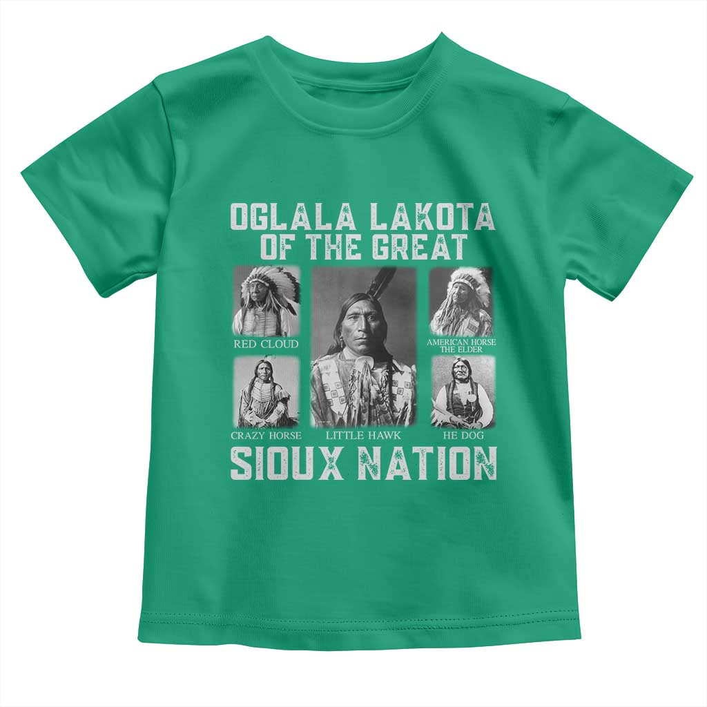 Oglala Lakota Of The Great Sioux Nation Toddler T Shirt Native American Chiefs - Wonder Print Shop
