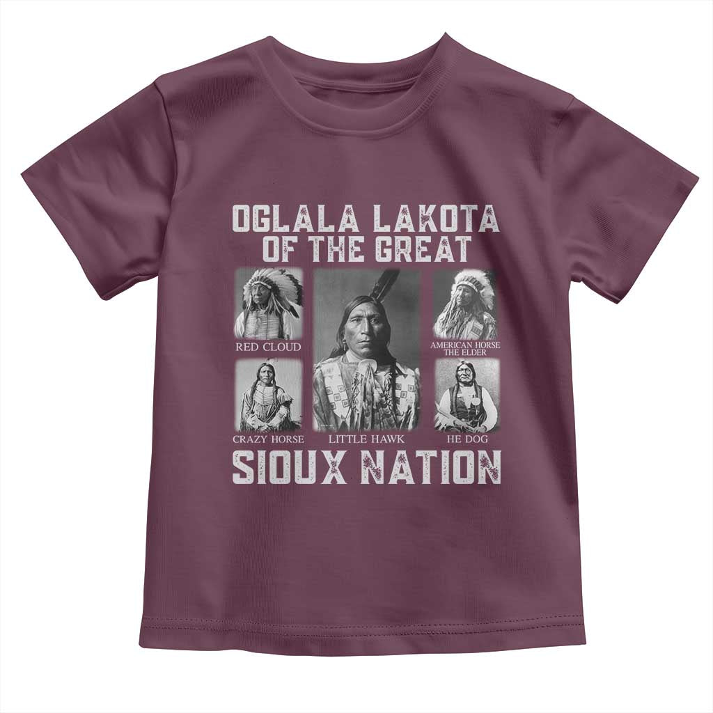 Oglala Lakota Of The Great Sioux Nation Toddler T Shirt Native American Chiefs - Wonder Print Shop