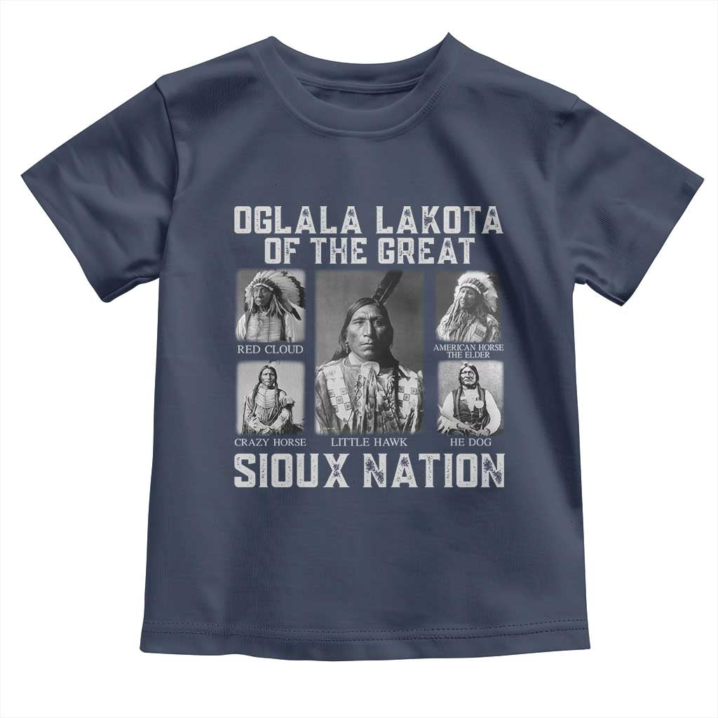 Oglala Lakota Of The Great Sioux Nation Toddler T Shirt Native American Chiefs - Wonder Print Shop