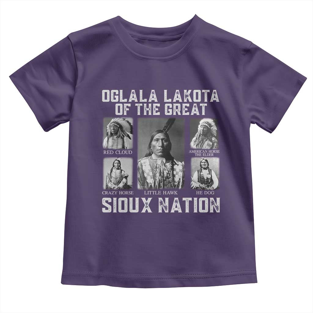 Oglala Lakota Of The Great Sioux Nation Toddler T Shirt Native American Chiefs - Wonder Print Shop