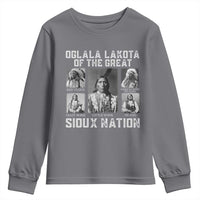 Oglala Lakota Of The Great Sioux Nation Youth Sweatshirt Native American Chiefs - Wonder Print Shop