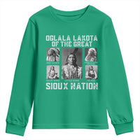 Oglala Lakota Of The Great Sioux Nation Youth Sweatshirt Native American Chiefs - Wonder Print Shop