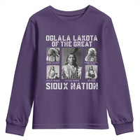 Oglala Lakota Of The Great Sioux Nation Youth Sweatshirt Native American Chiefs - Wonder Print Shop