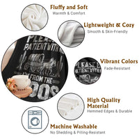 Funny Please Be Patient With Me I'm From The 1900s Throw Blanket Vintage Carriage - Wonder Print Shop