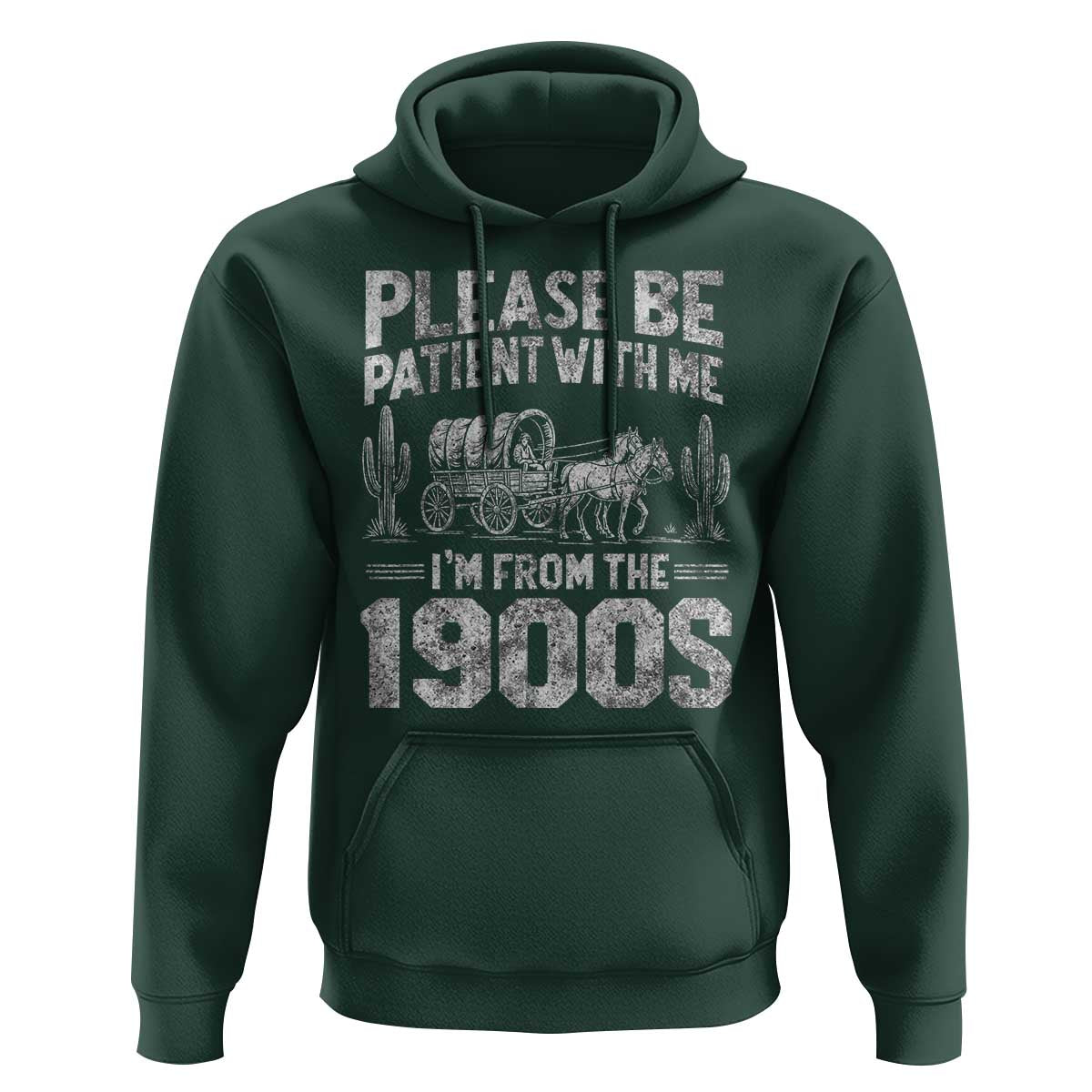 Funny Please Be Patient With Me I'm From The 1900s Hoodie Vintage Carriage - Wonder Print Shop