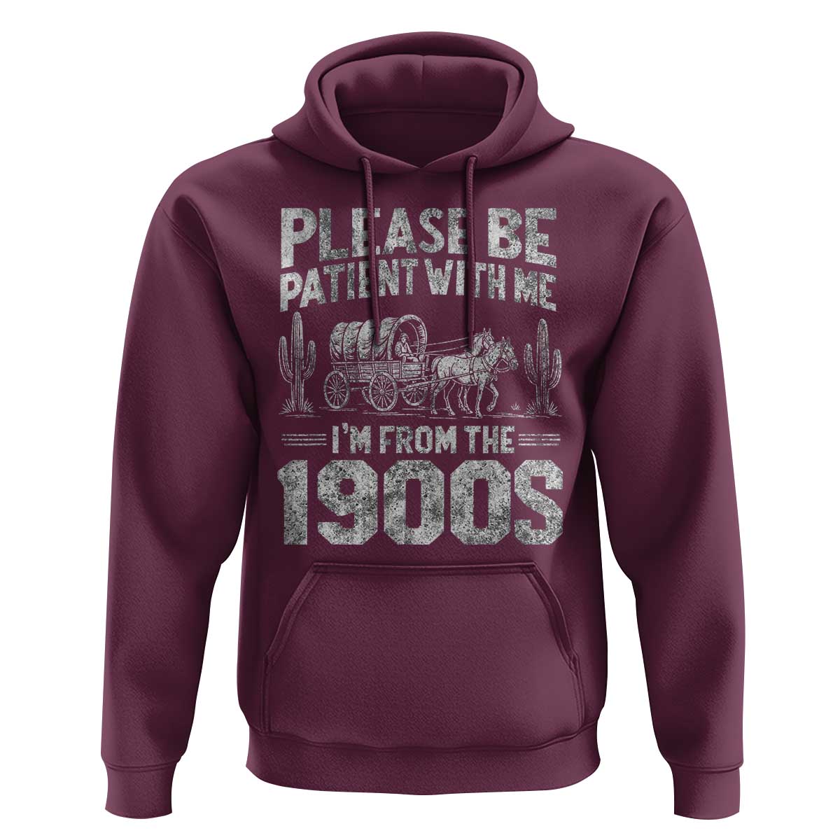Funny Please Be Patient With Me I'm From The 1900s Hoodie Vintage Carriage - Wonder Print Shop