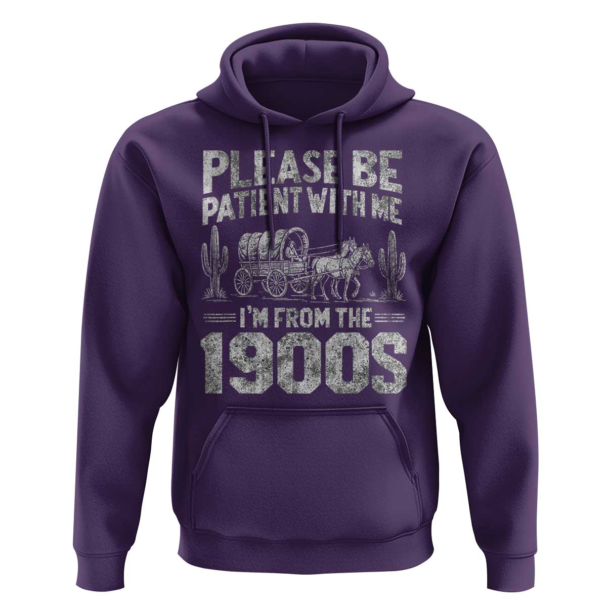 Funny Please Be Patient With Me I'm From The 1900s Hoodie Vintage Carriage - Wonder Print Shop