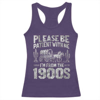 Funny Please Be Patient With Me I'm From The 1900s Racerback Tank Top Vintage Carriage - Wonder Print Shop