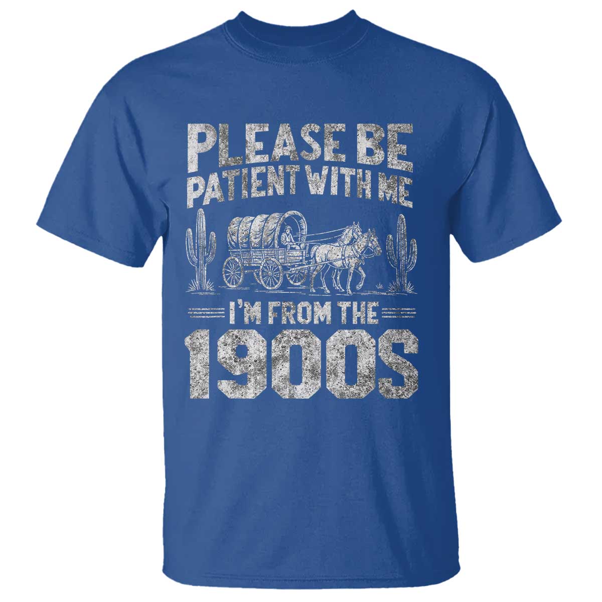 Funny Please Be Patient With Me I'm From The 1900s T Shirt Vintage Carriage - Wonder Print Shop