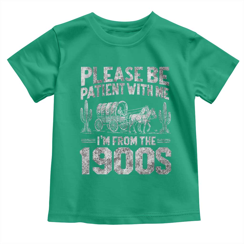 Funny Please Be Patient With Me I'm From The 1900s Toddler T Shirt Vintage Carriage - Wonder Print Shop