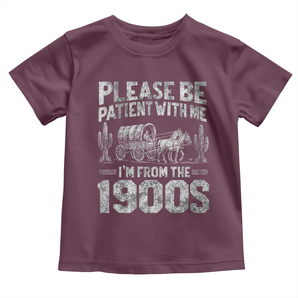 Funny Please Be Patient With Me I'm From The 1900s Toddler T Shirt Vintage Carriage - Wonder Print Shop
