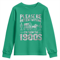 Funny Please Be Patient With Me I'm From The 1900s Youth Sweatshirt Vintage Carriage - Wonder Print Shop