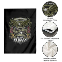 US Military Army Veteran Garden Flag It Cannot Be Inherited Nor Can It Be Purchased I Have Earned It - Wonder Print Shop