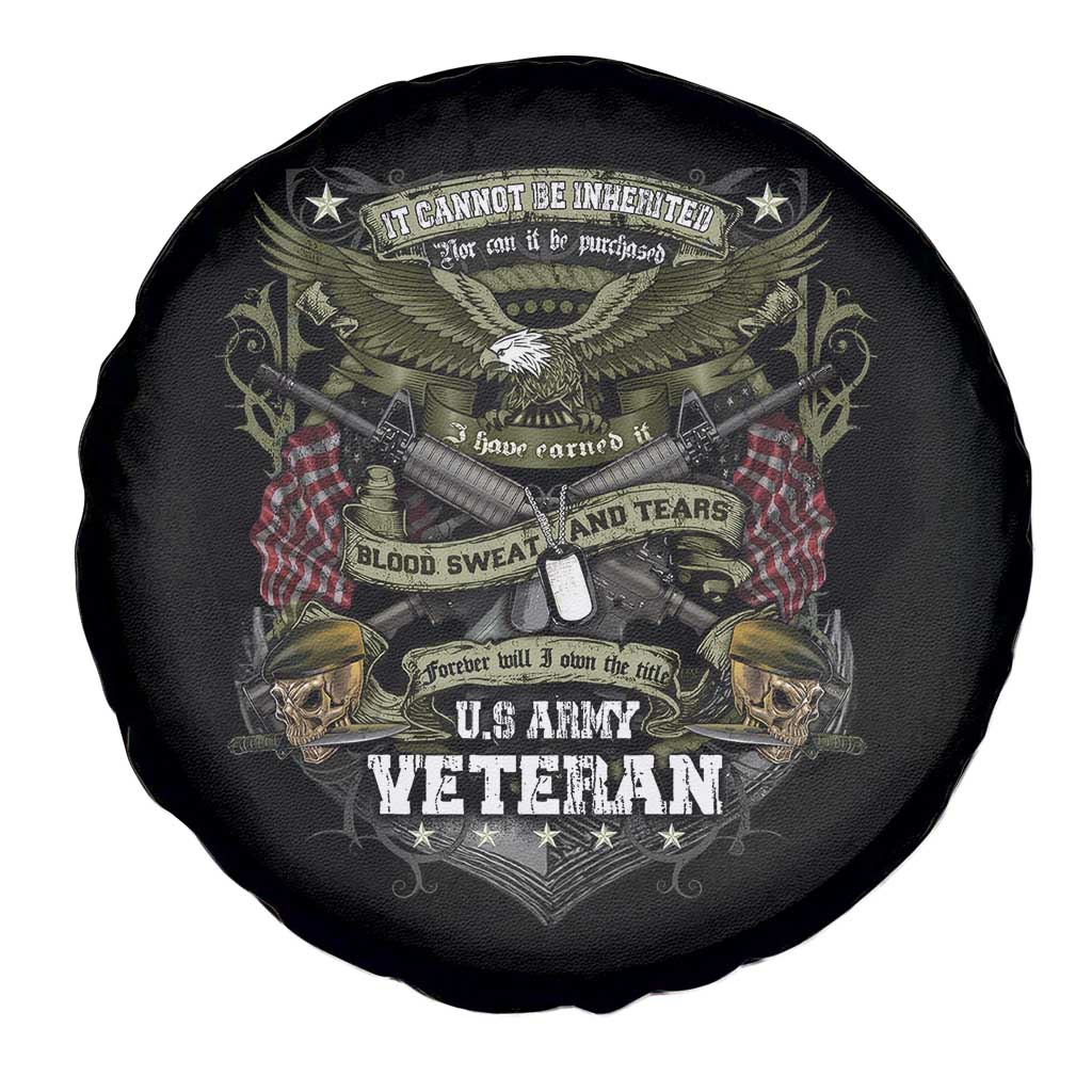 US Military Army Veteran Spare Tire Cover It Cannot Be Inherited Nor Can It Be Purchased I Have Earned It - Wonder Print Shop