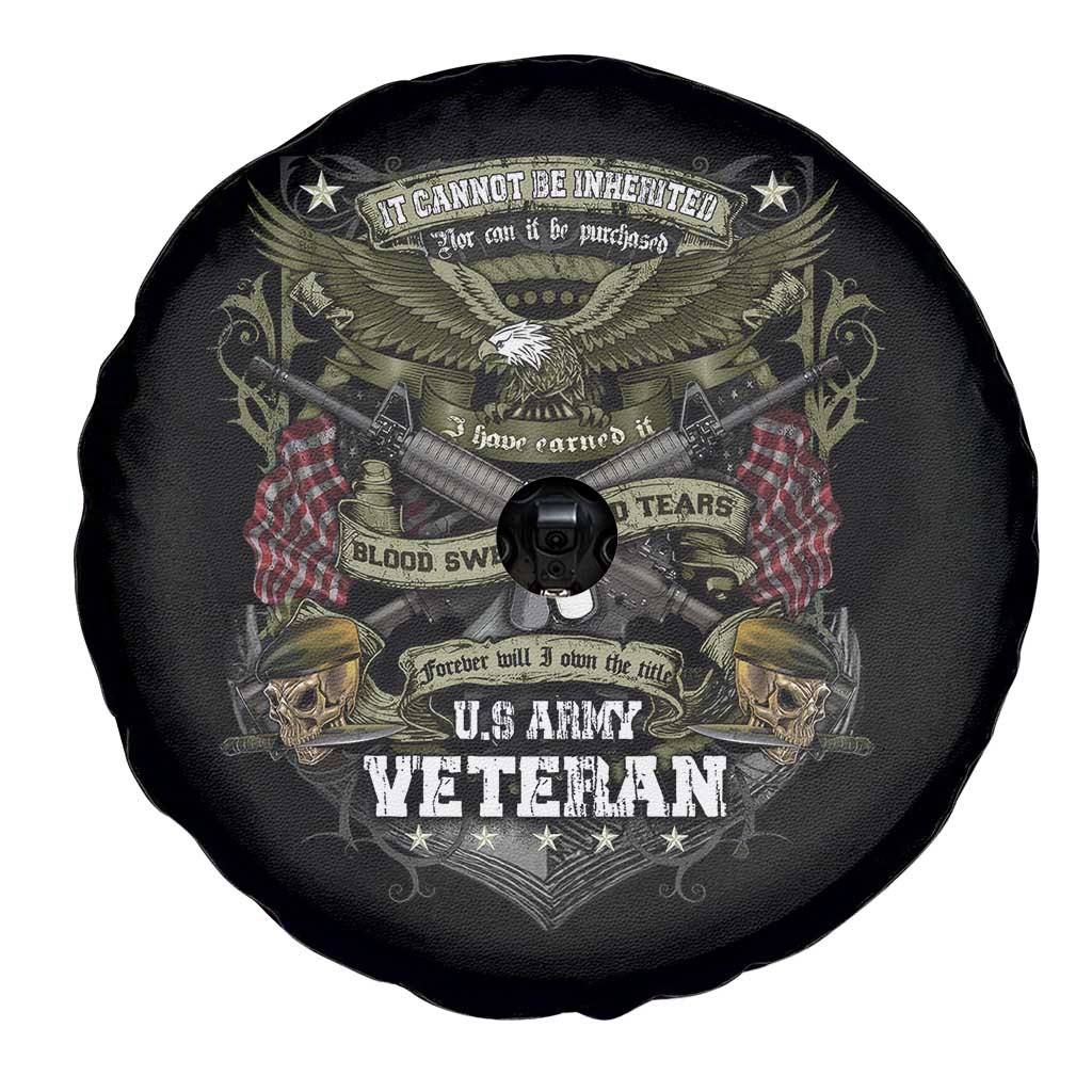 US Military Army Veteran Spare Tire Cover It Cannot Be Inherited Nor Can It Be Purchased I Have Earned It - Wonder Print Shop