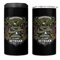 US Military Army Veteran 4 in 1 Can Cooler Tumbler It Cannot Be Inherited Nor Can It Be Purchased I Have Earned It - Wonder Print Shop
