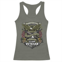 US Military Army Veteran Racerback Tank Top It Cannot Be Inherited Nor Can It Be Purchased I Have Earned It - Wonder Print Shop