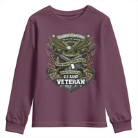 US Military Army Veteran Youth Sweatshirt It Cannot Be Inherited Nor Can It Be Purchased I Have Earned It - Wonder Print Shop