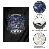 US Military Air Force Veteran Garden Flag It Cannot Be Inherited Nor Can It Be Purchased I Have Earned It - Wonder Print Shop