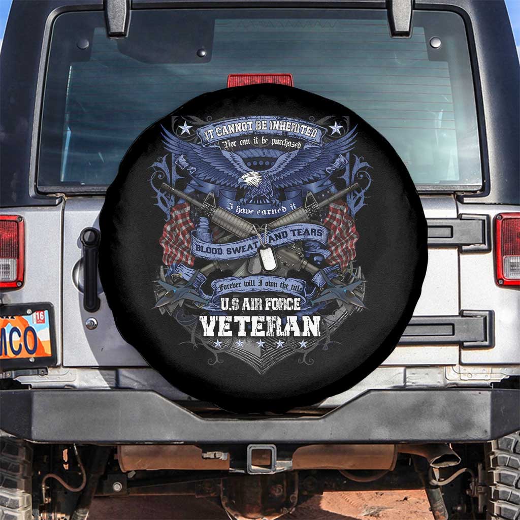 US Military Air Force Veteran Spare Tire Cover It Cannot Be Inherited Nor Can It Be Purchased I Have Earned It - Wonder Print Shop